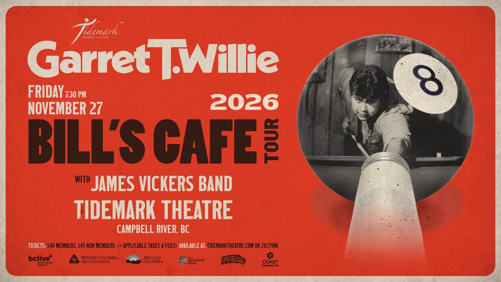 Garret T. Willie at Tidemark Theatre