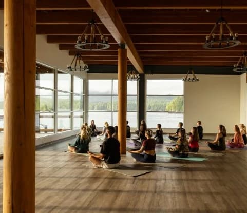 Yoga at The Shore Pier at Tofino