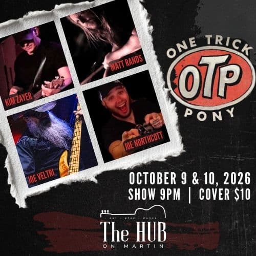 Live Music: One Trick Pony at the Hub on Martin at The Hub on Martin