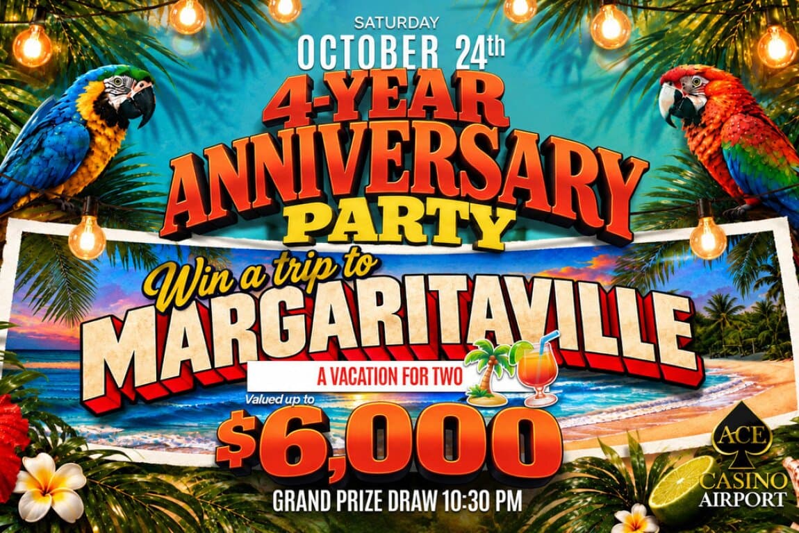 ACE Casino Airport 4-Year Anniversary: Margaritaville Celebration at Calgary