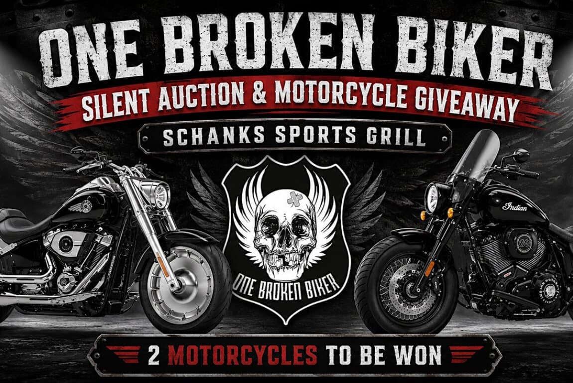 One Broken Biker Annual Silent Auction & Motorcycle Giveaway at Calgary