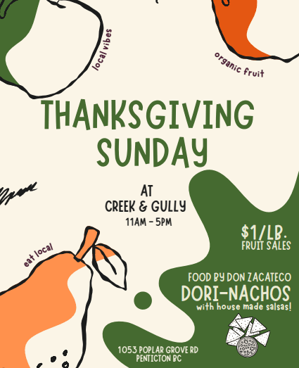 Thanksgiving Sunday at Creek & Gully at Creek & Gully